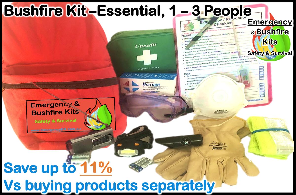 Bushfire Kit Essential For 1 3 People 1259